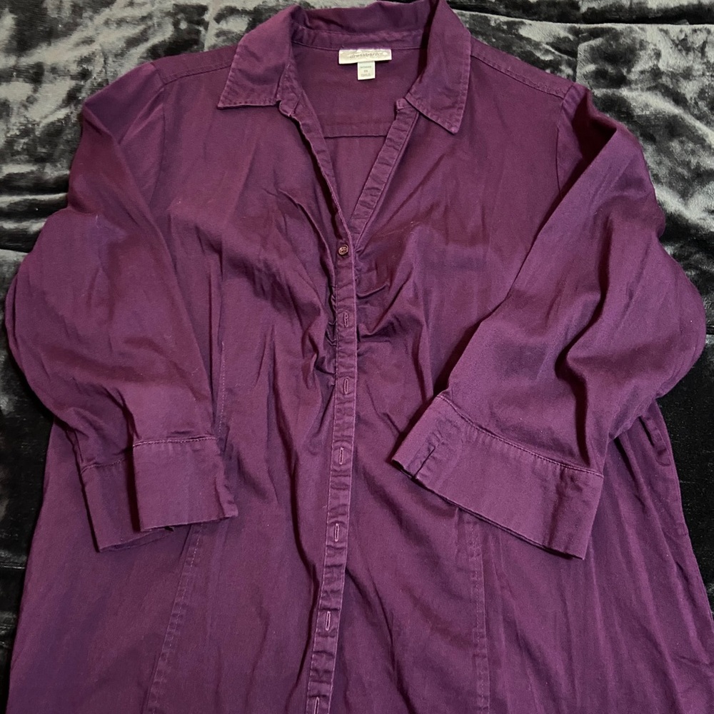 Purple button up